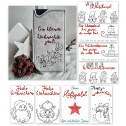 ADVENTSKALENDER 11. Dezember -10 Hüllen Weihnachten Line Art inkl. Blanko